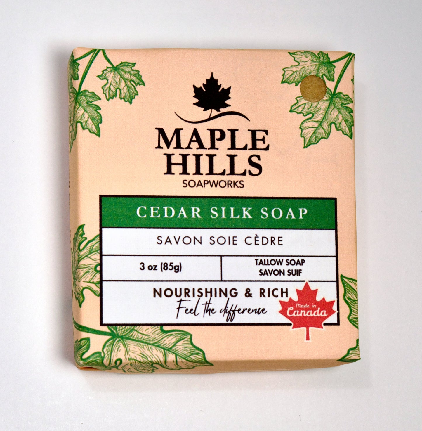 Cedar Tallow Silk Soap Bar