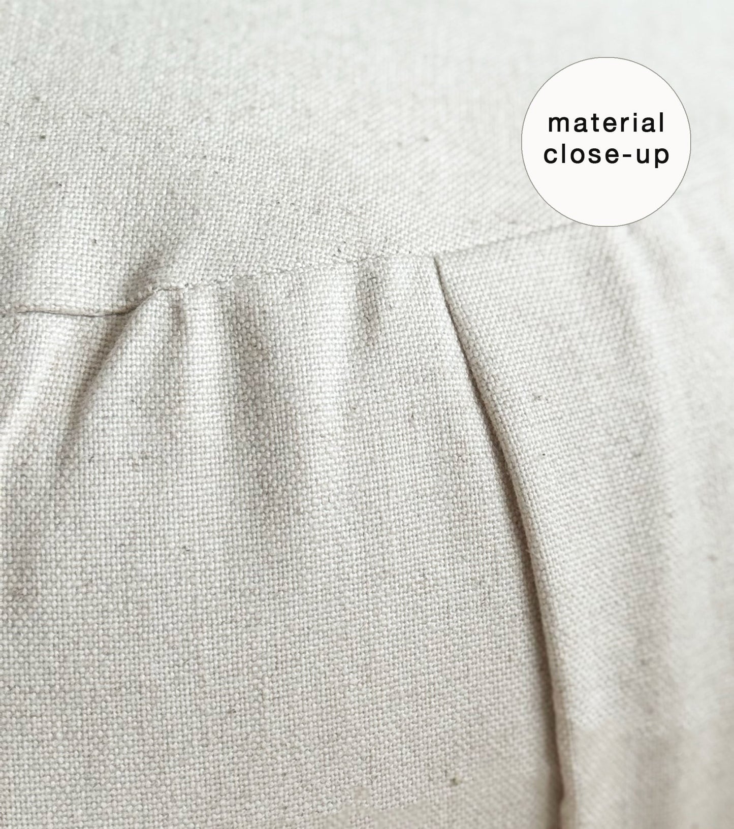 Crescent Natural Meditation Cushion | Ivory White