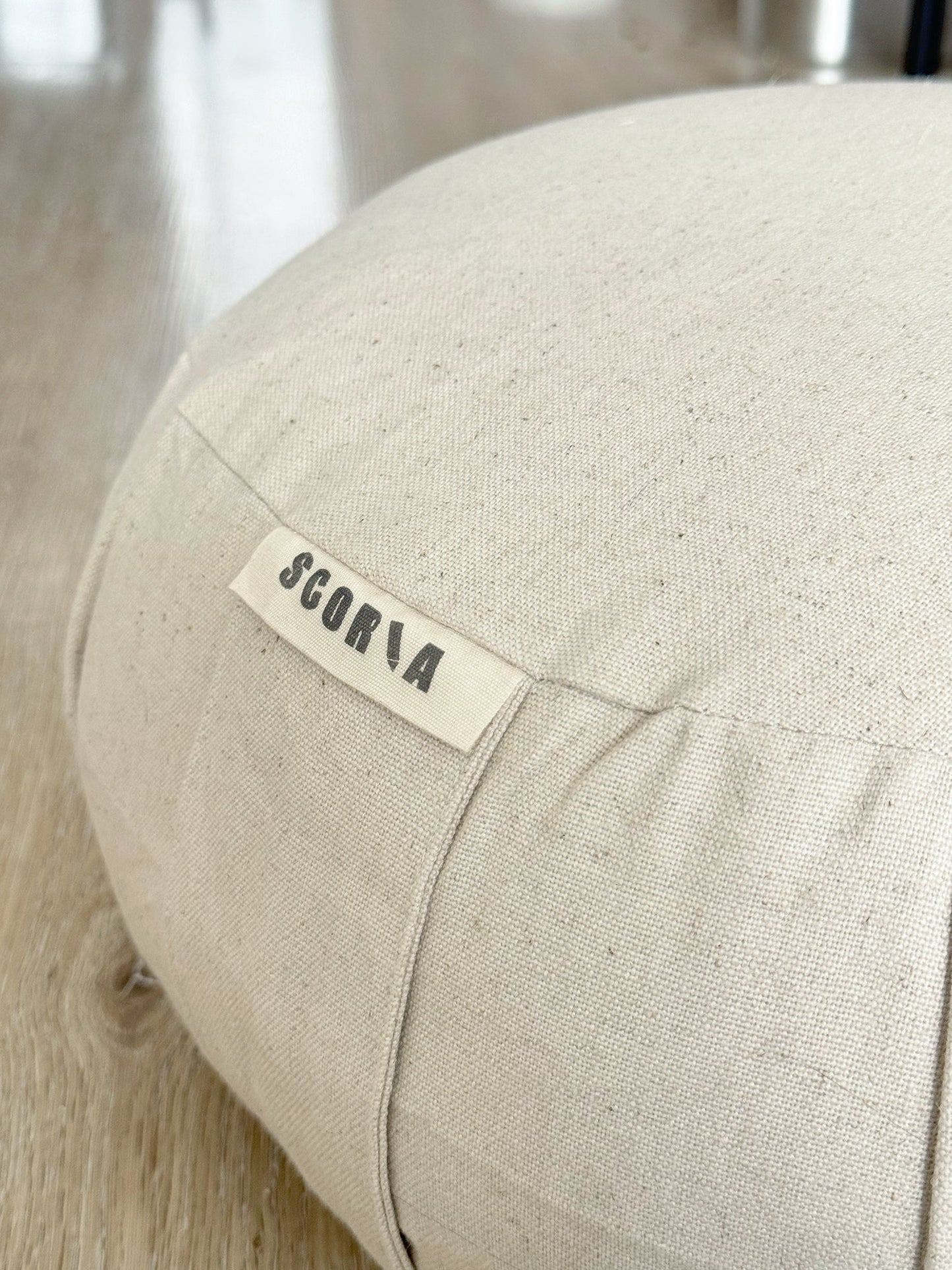 Zafu Natural Meditation Cushion | Ivory White